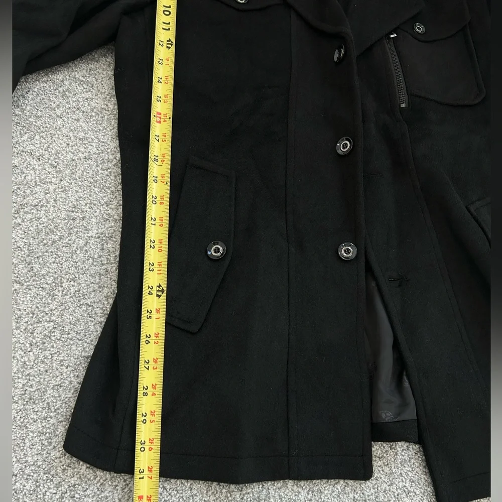 Men’s Wool/Polyester Blend Black Coat - Picture 13 of 15